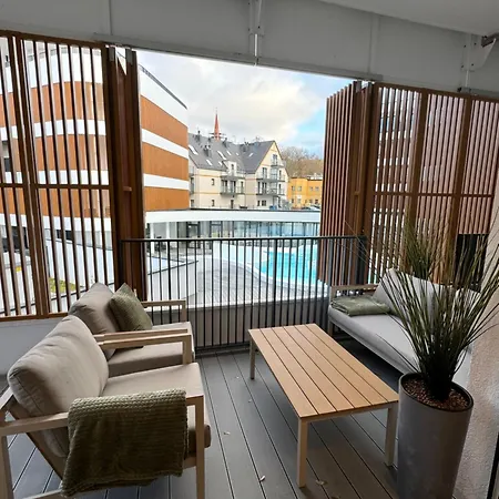Baltic Waves Luksusowy Apartamnet Z Basenem I Parkingiem דירה